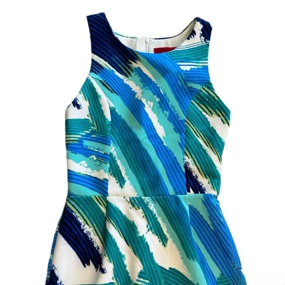 ❤️ Saks Fifth Avenue Red Label Floral Cutout Back Dress Size Large - Picture 2 of 7